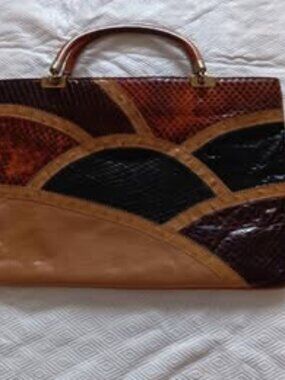 Handbag - Vintage Caprice Faux Snake Skin